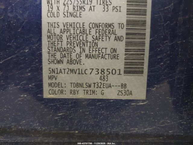 2020 NISSAN ROGUE 5N1AT2MV1LC738501 Photo 8