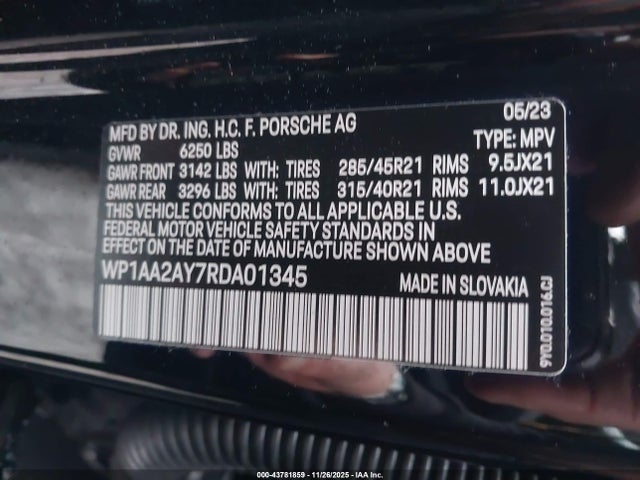 2024 PORSCHE CAYENNE WP1AA2AY7RDA01345 Photo 8