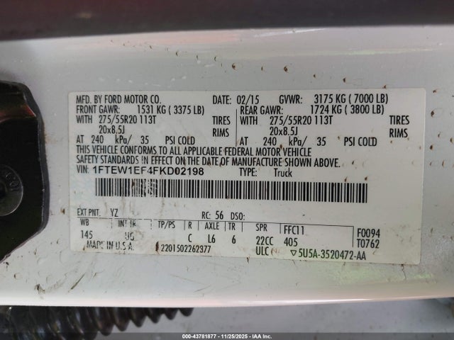 Ford F-150 Xlt 2015 1FTEW1EF4FKD02198 Image 9