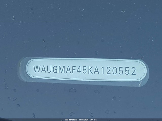 43781970 :رقم المزاد ، WAUGMAF45KA120552 vin ، 2019 Audi A4 40 Premium مزاد بيع