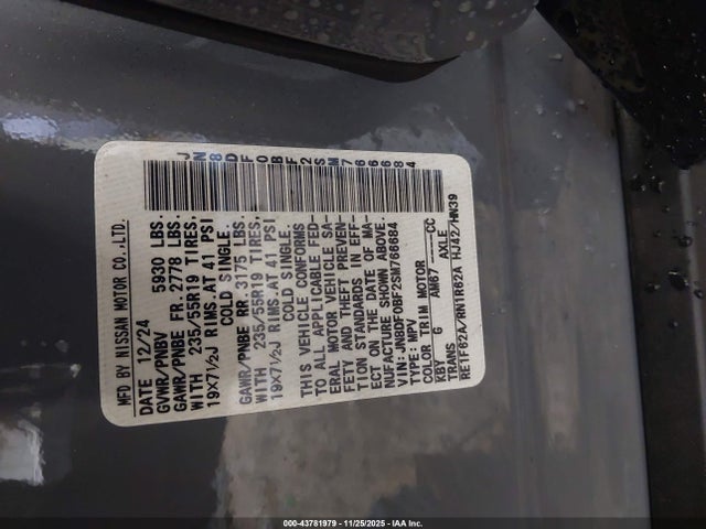 Nissan Ariya Engage+ 2025 JN8DF0BF2SM766684 Image 9