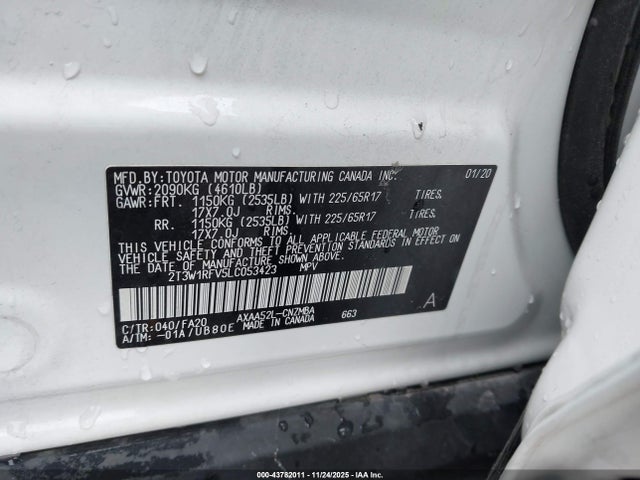 Toyota Rav4 Xle 2020 2T3W1RFV5LC053423 Image 9
