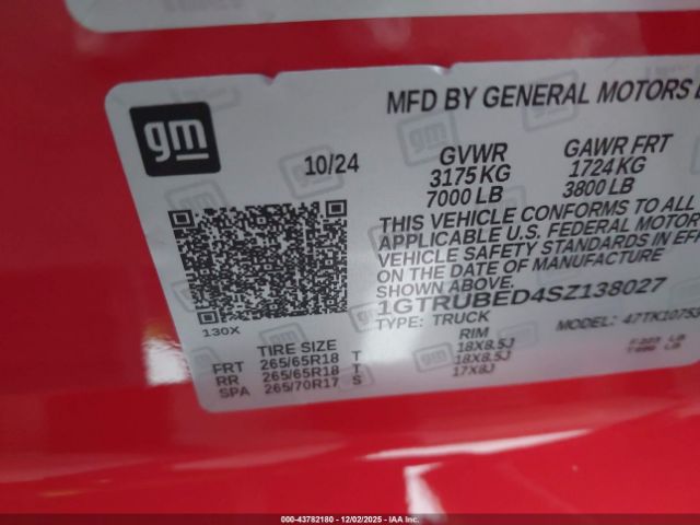 2025 GMC SIERRA 1500 1GTRUBED4SZ138027 Photo 8