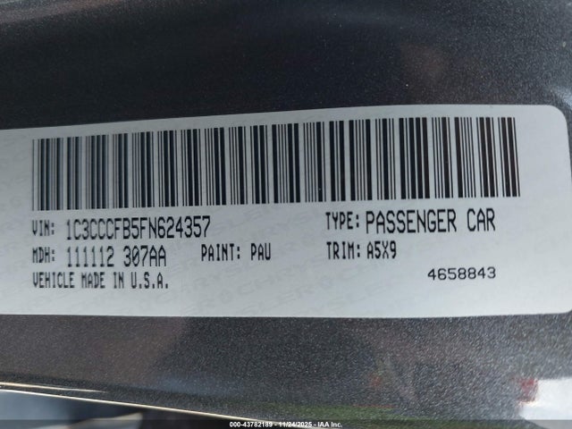 Продаж на аукціоні авто 2015 Chrysler 200 Lx, vin: 1C3CCCFB5FN624357, номер лоту: 43782189