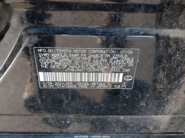2007 LEXUS ES 350 JTHBJ46G172039470 Photo 8