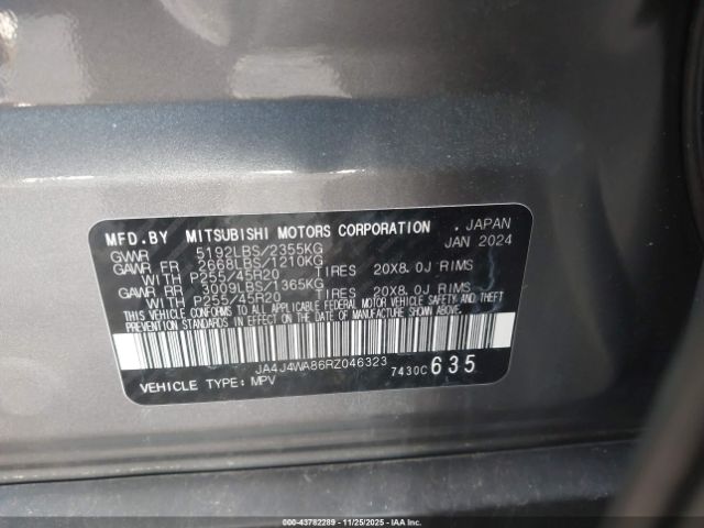 2024 MITSUBISHI OUTLANDER JA4J4WA86RZ046323 Photo 8