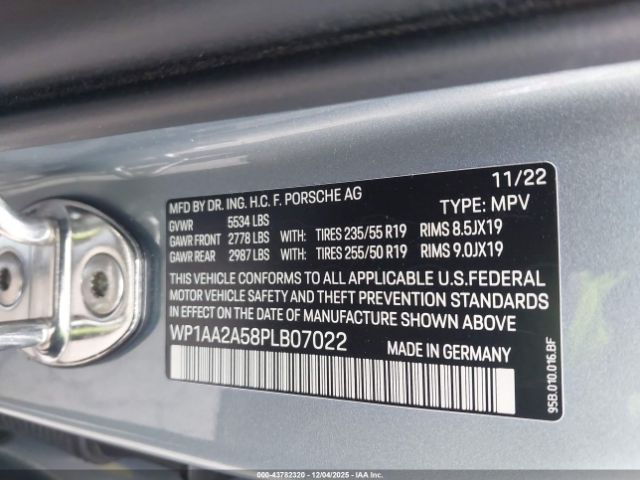 2023 PORSCHE MACAN WP1AA2A58PLB07022 Photo 8