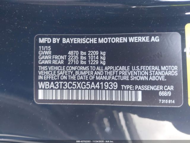 2016 BMW 435I WBA3T3C5XG5A41939 Photo 8