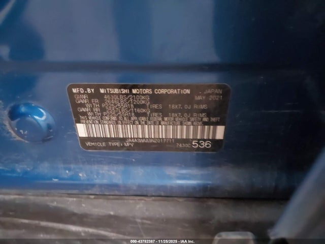 2022 MITSUBISHI ECLIPSE CROSS JA4ASWAA9NZ017711 Photo 8