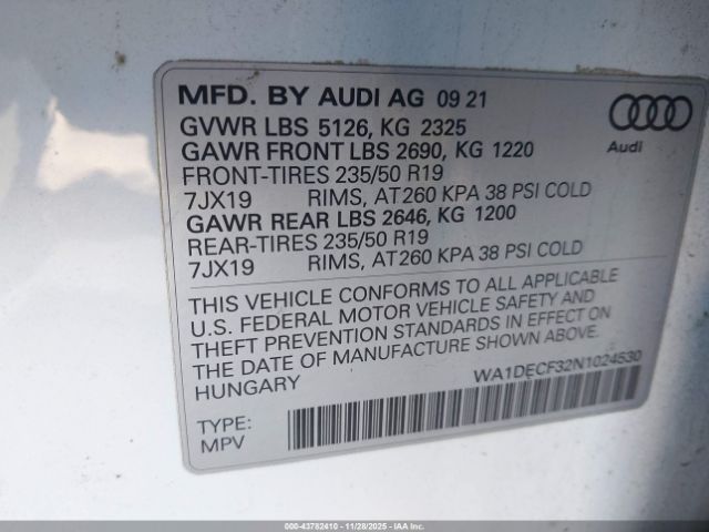 2022 AUDI Q3 WA1DECF32N1024530 Photo 8