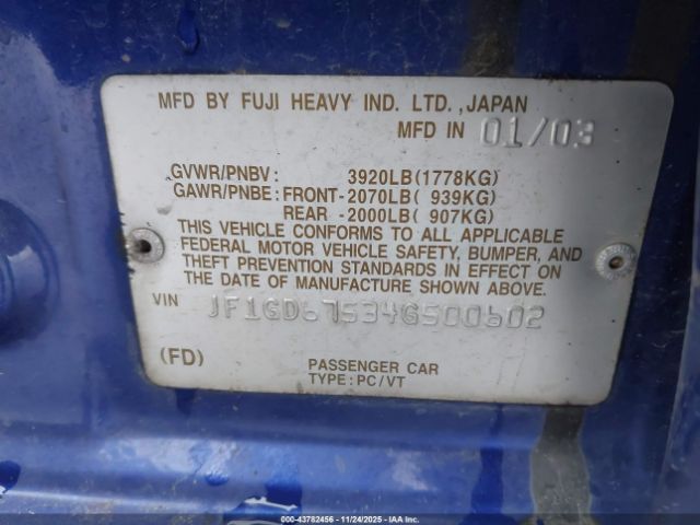 2004 SUBARU IMPREZA JF1GD67534G500602 Photo 8