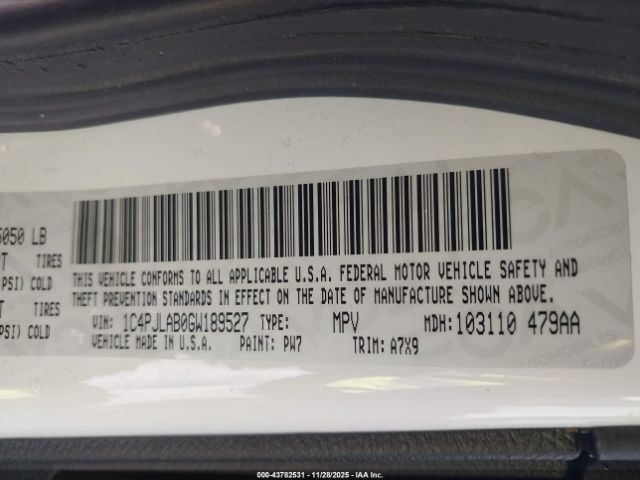 2016 JEEP CHEROKEE 1C4PJLAB0GW189527 Photo 8