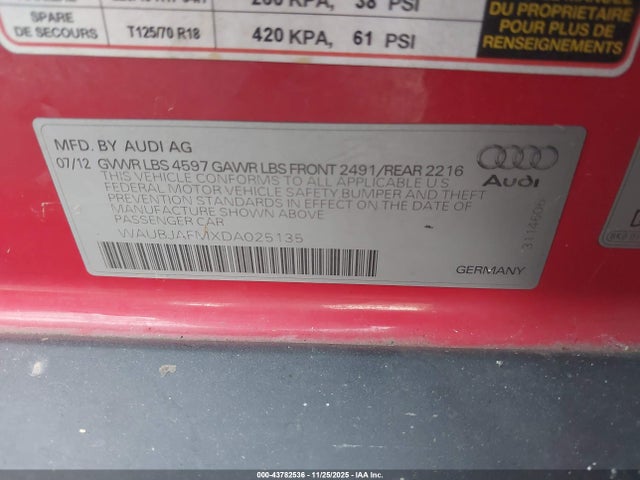 2013 AUDI A3 WAUBJAFMXDA025135 Photo 8