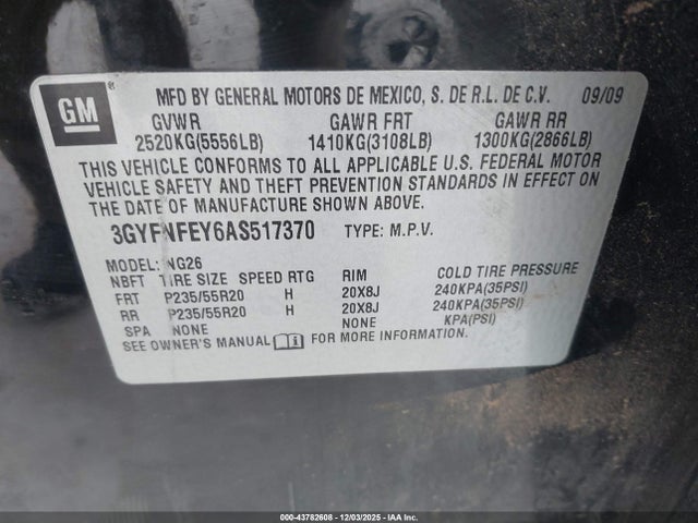 2010 CADILLAC SRX 3GYFNFEY6AS517370 Photo 8