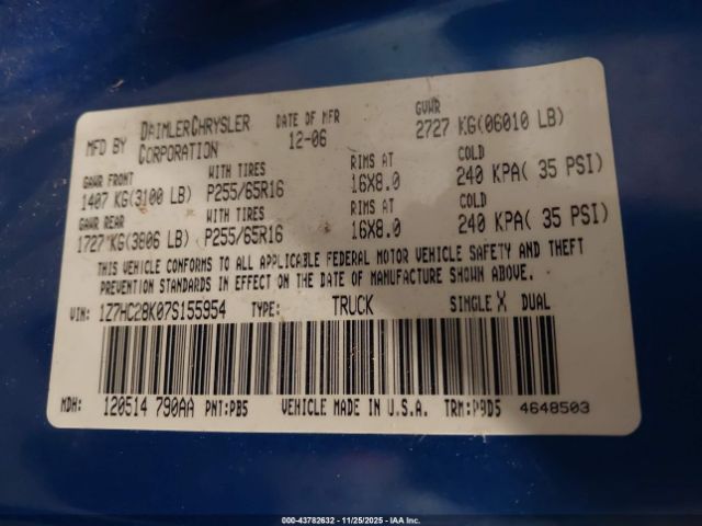 2007 MITSUBISHI RAIDER 1Z7HC28K07S155954 Photo 8