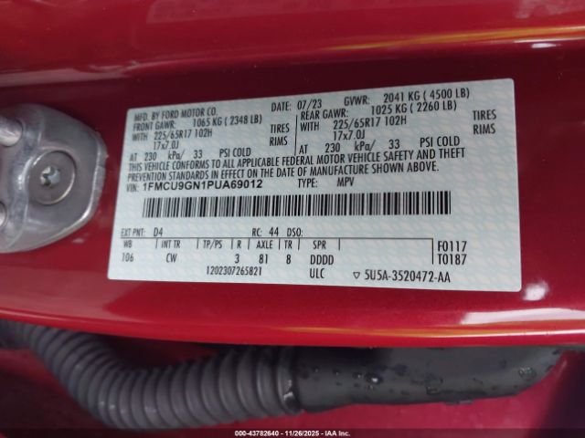 2023 FORD ESCAPE 1FMCU9GN1PUA69012 Photo 8