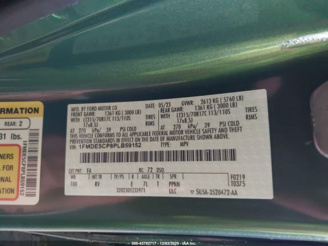 2023 FORD BRONCO 1FMDE5CP8PLB59152 Photo 8