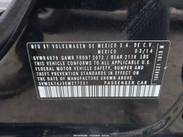 2014 VOLKSWAGEN JETTA 3VW2K7AJ3EM277231 Photo 8