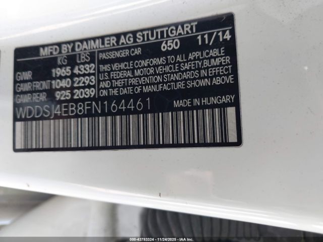 2015 MERCEDES-BENZ CLA 250 WDDSJ4EB8FN164461 Photo 8