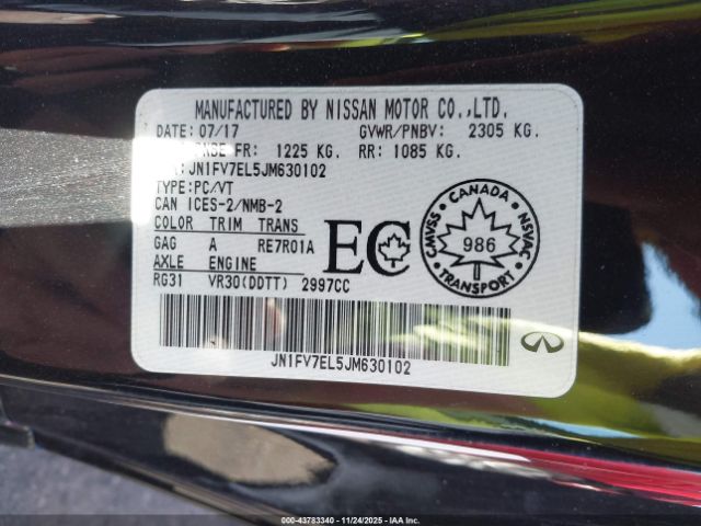 2018 INFINITI Q60 JN1FV7EL5JM630102 Photo 8