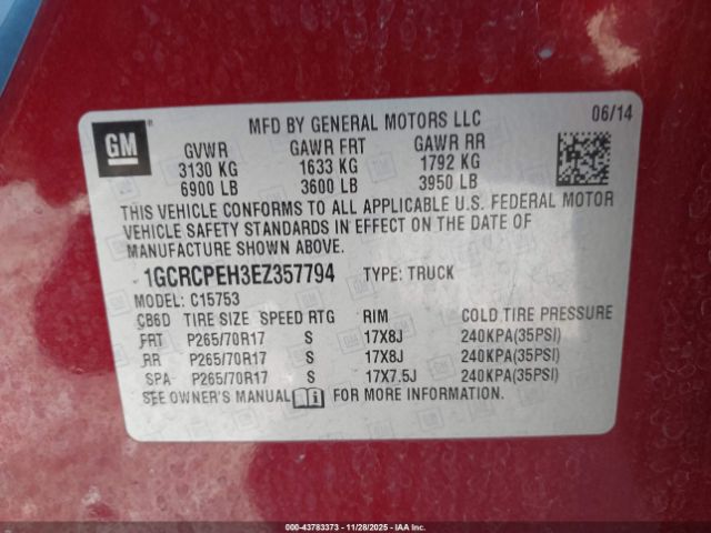 2014 CHEVROLET SILVERADO 1500 1GCRCPEH3EZ357794 Photo 8