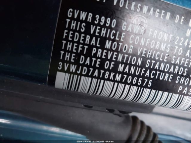 2019 VOLKSWAGEN BEETLE 3VWJD7AT8KM706575 Photo 8