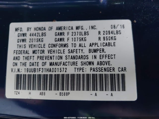 2017 ACURA TLX 19UUB1F31HA001572 Photo 8