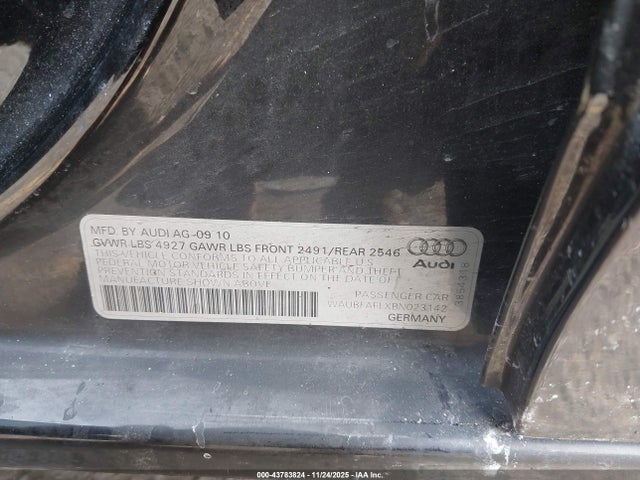 2011 AUDI A4 WAUBFAFLXBN023142 Photo 8