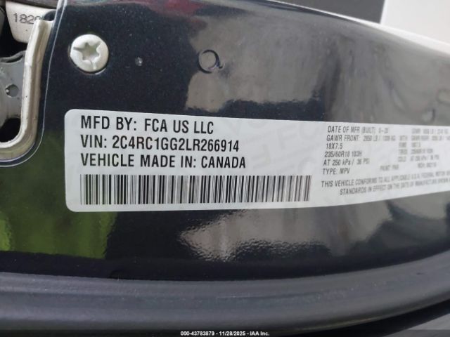 2020 CHRYSLER PACIFICA 2C4RC1GG2LR266914 Photo 8