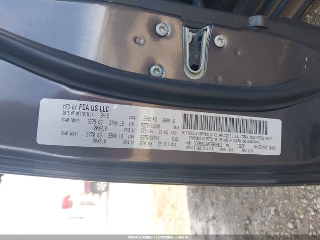 43783895 :رقم المزاد ، 1C6RR6LG0FS660911 vin ، 2015 Ram 1500 Outdoorsman مزاد بيع