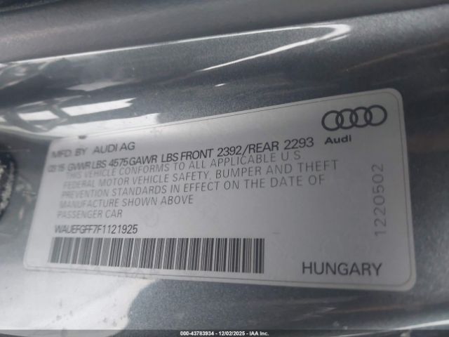 2015 AUDI A3 WAUEFGFF7F1121925 Photo 8
