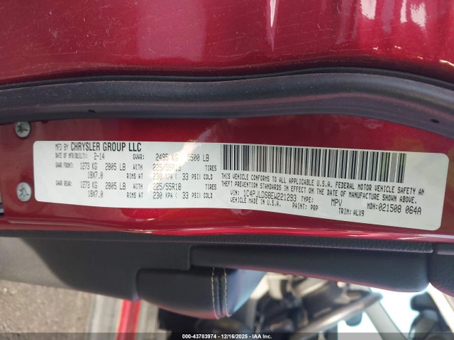 Jeep Cherokee Limited 2014 1C4PJLDS8EW221293 Image 9
