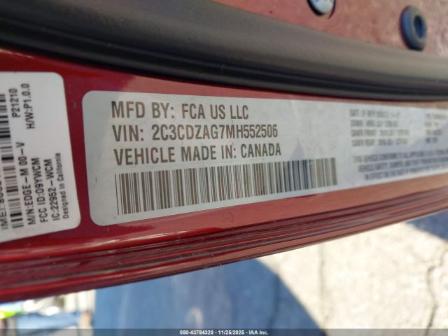 2021 DODGE CHALLENGER 2C3CDZAG7MH552506 Photo 8