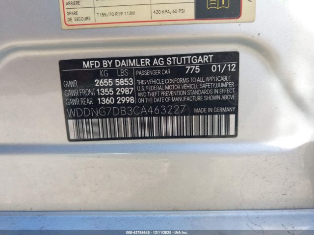 2012 MERCEDES-BENZ S 550 WDDNG7DB3CA463227 Photo 8