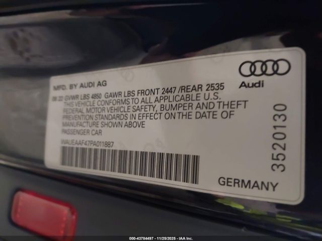 2023 AUDI A4 WAUEAAF47PA011887 Photo 8