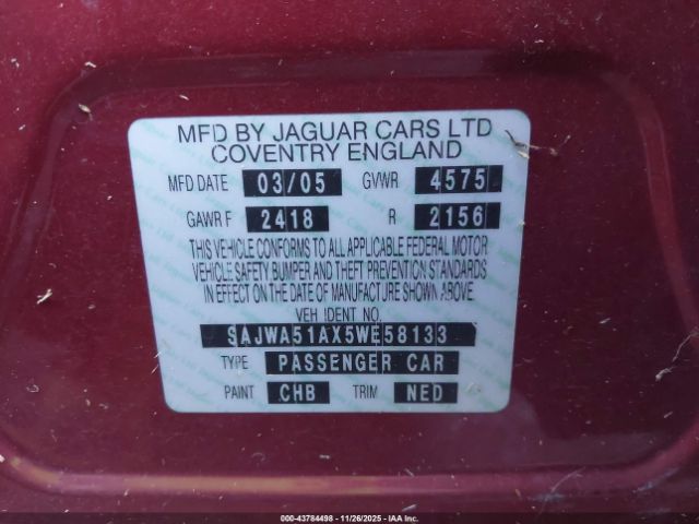 2005 JAGUAR X-TYPE SAJWA51AX5WE58133 Photo 8