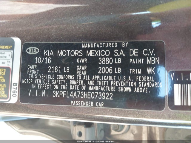 KIA FORTE LX 2017 3KPFL4A73HE073922 Image 9
