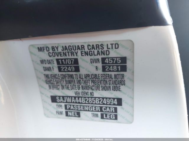 2008 JAGUAR XK SAJWA44B285B24994 Photo 8