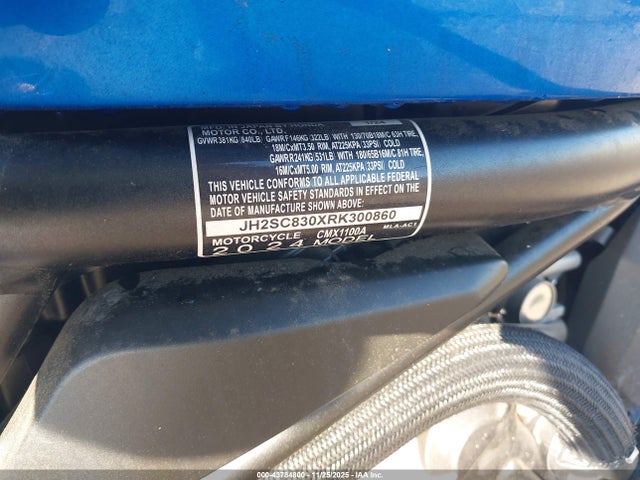 2024 HONDA CMX1100 JH2SC830XRK300860 Photo 9