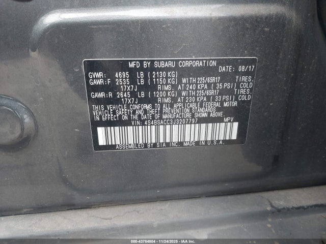 2018 SUBARU OUTBACK 4S4BSACC3J3207797 Photo 8