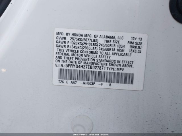 2014 ACURA MDX 5FRYD4H27EB027871 Photo 8