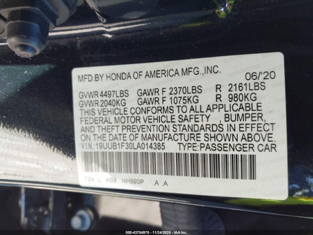 2020 ACURA TLX 19UUB1F30LA014385 Photo 8