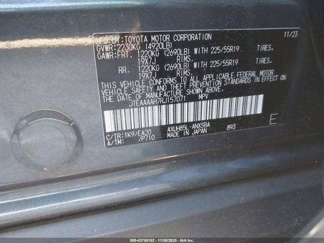 Toyota Venza Limited 2024 JTEAAAAH7RJ157071 Image 9