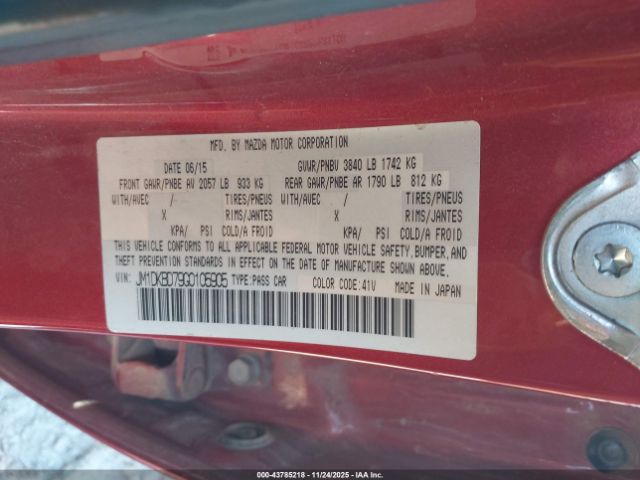 2016 MAZDA CX-3 JM1DKBD79G0105905 Photo 8