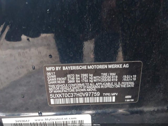 2017 BMW X5 EDRIVE 5UXKT0C37H0V97759 Photo 8