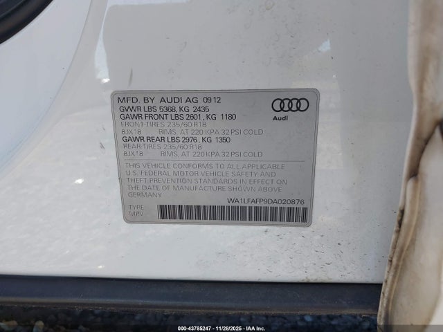 2013 AUDI Q5 WA1LFAFP9DA020876 Photo 8