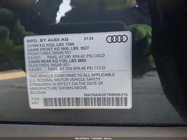 2024 AUDI Q8 E-TRON WA15AAGE7RB055275 Photo 8