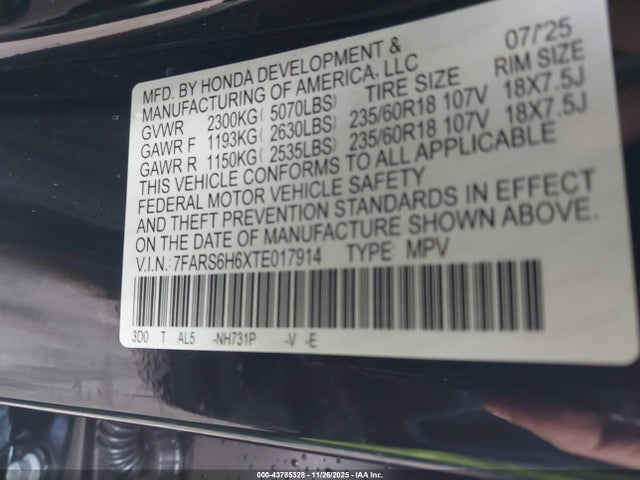 2026 HONDA CR-V HYBRID 7FARS6H6XTE017914 Photo 8