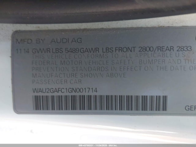 2016 AUDI A7 WAU2GAFC1GN001714 Photo 8