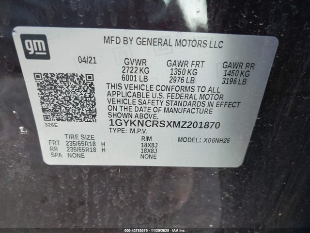 2021 CADILLAC XT5 1GYKNCRSXMZ201870 Photo 8